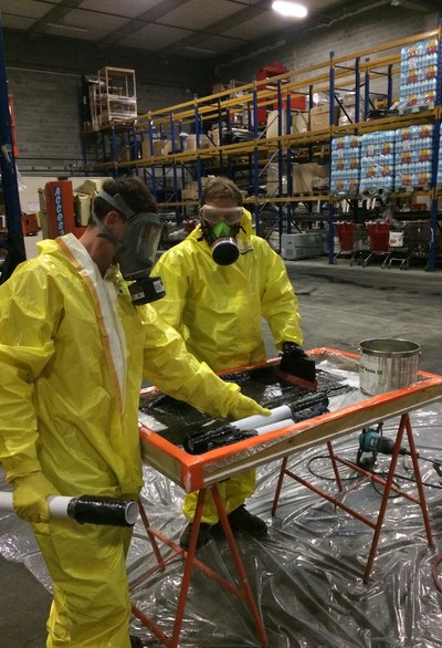 Préparation de Tissu de Fibre Carbone - Auchan Semécourt Metz