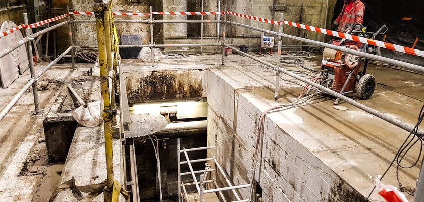 Sciage au câble diamant - Usine Novacarb