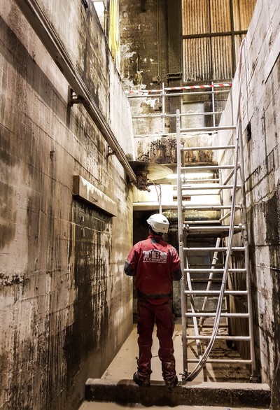 Sciage au câble diamant - Usine Novacarb