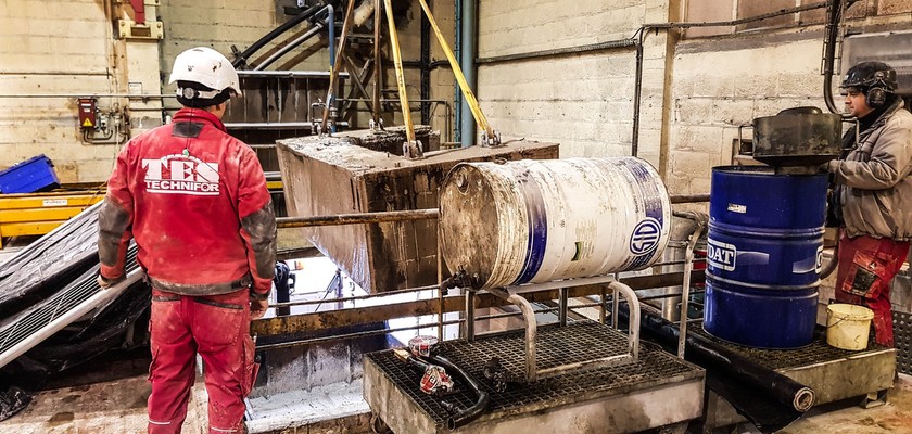 Sciage au câble diamant - Usine Novacarb