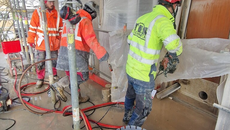 Sciage et carottage de béton à Metz en Moselle pour Bouygues Bâtiment Nord Est