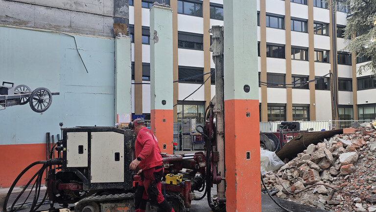 28 micropieux réalisés au lycée Cugnot