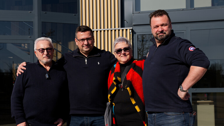 Patrick, Jordan, Marie-José et Lilian Champlon