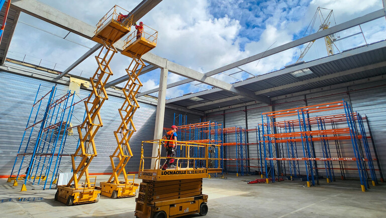 Sur un chantier à Tremery (57)