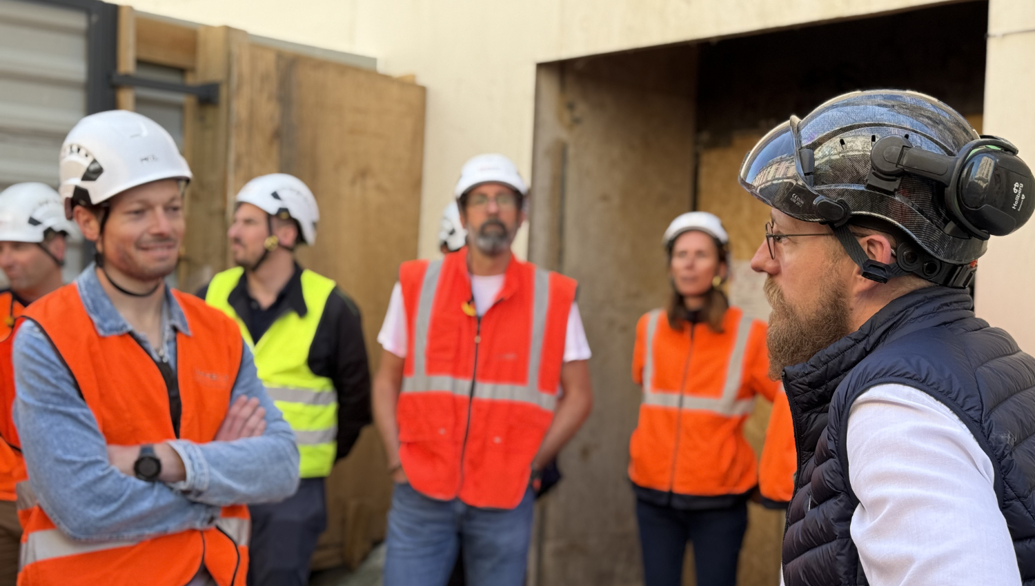 Louis Germain lors d'une visite avec l'OPPBTP